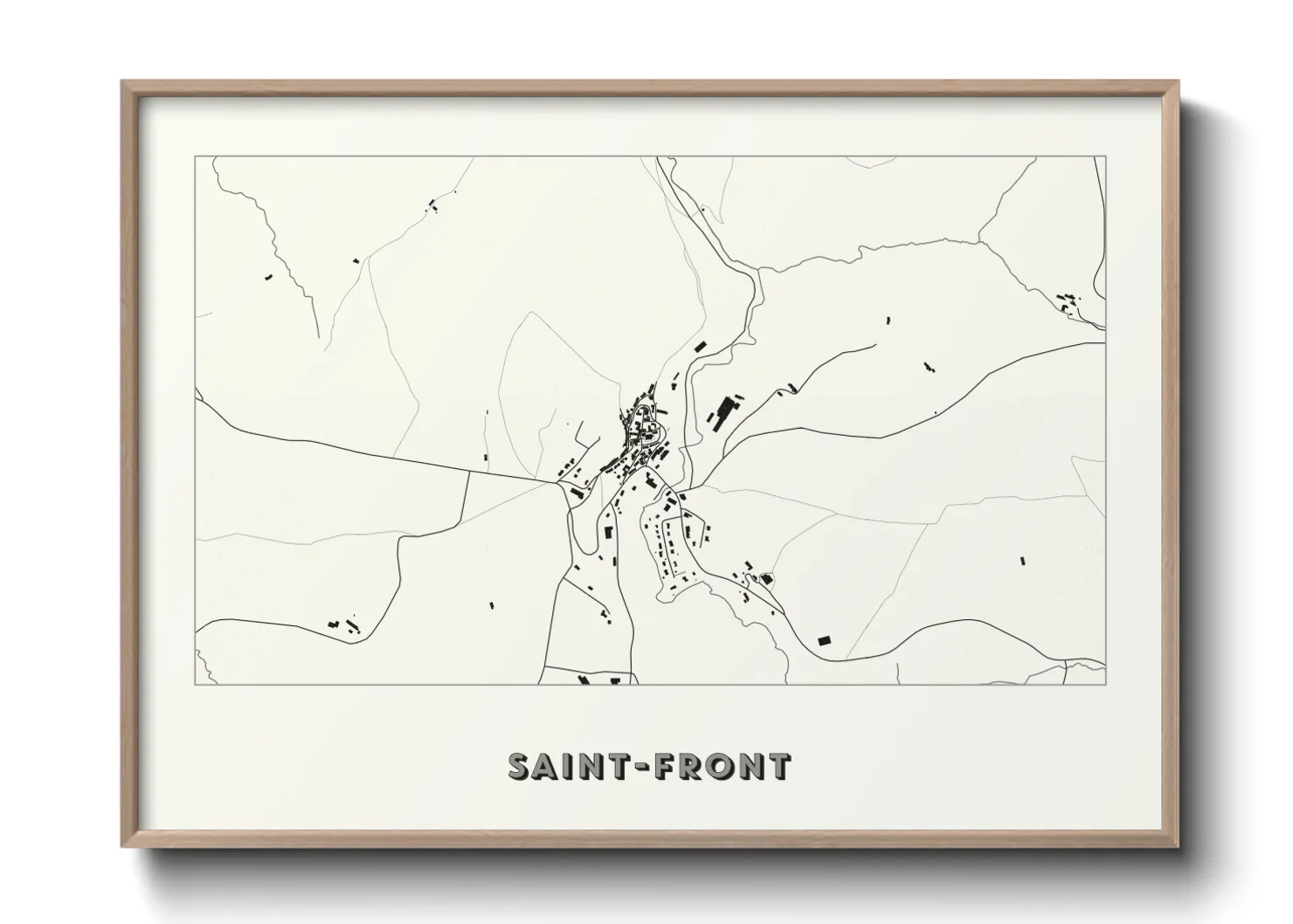 Une affiche de carte sur Saint-Front