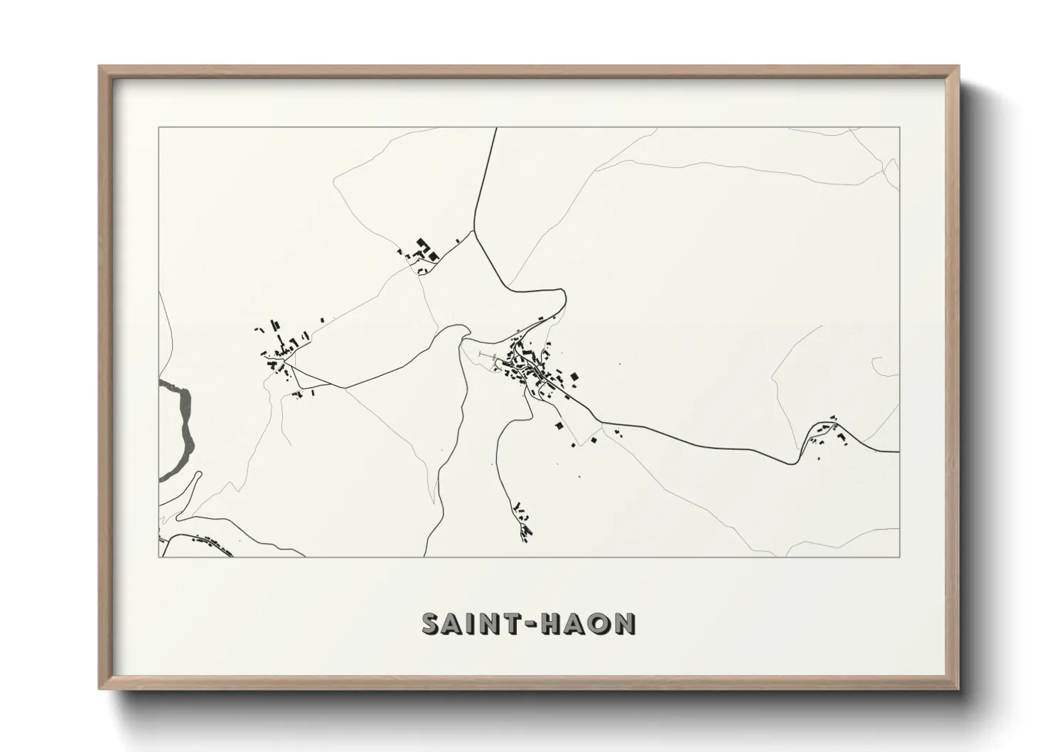 Une affiche de carte sur Saint-Haon