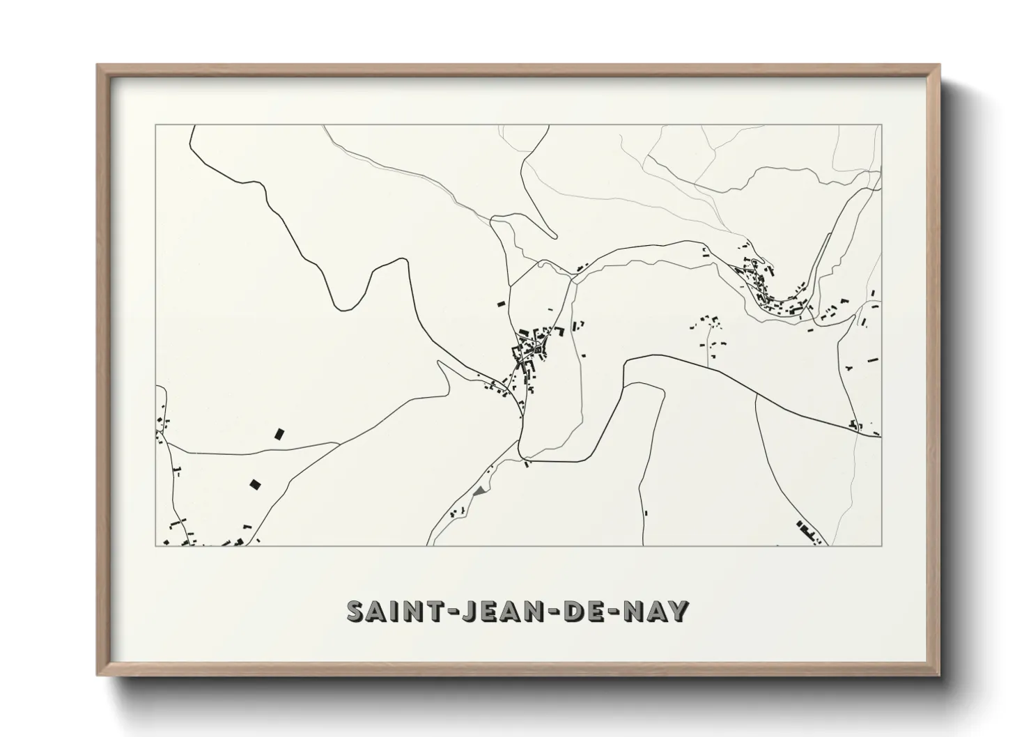 Une affiche de carte sur Saint-Jean-de-Nay