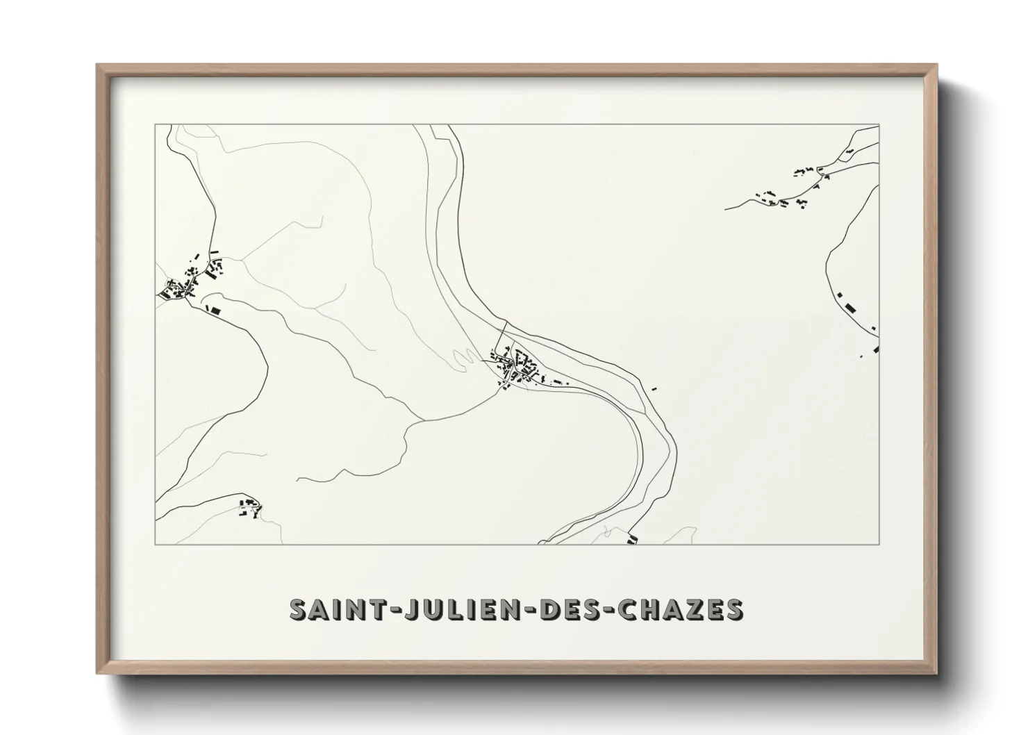 Une affiche de carte sur Saint-Julien-des-Chazes