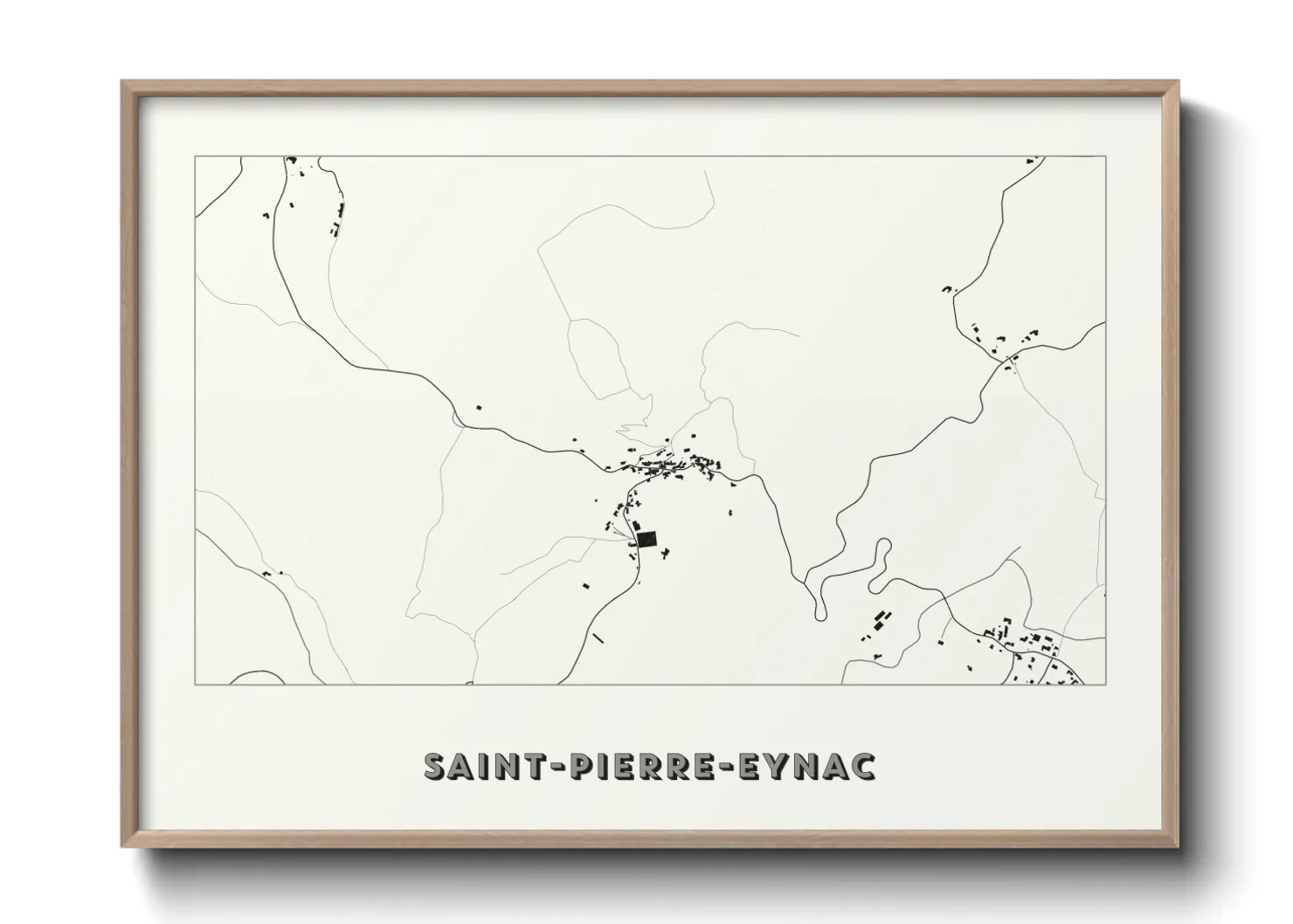 Une affiche de carte sur Saint-Pierre-Eynac