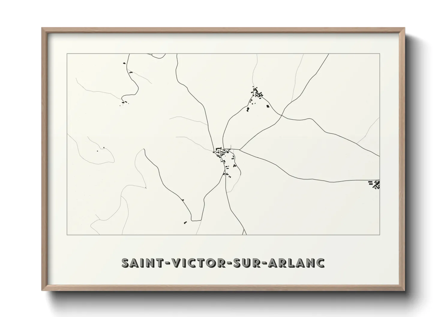 Une affiche de carte sur Saint-Victor-sur-Arlanc