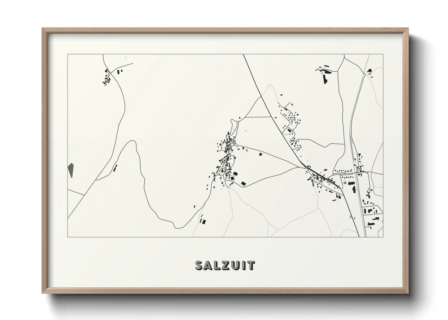 Une affiche de carte sur Salzuit