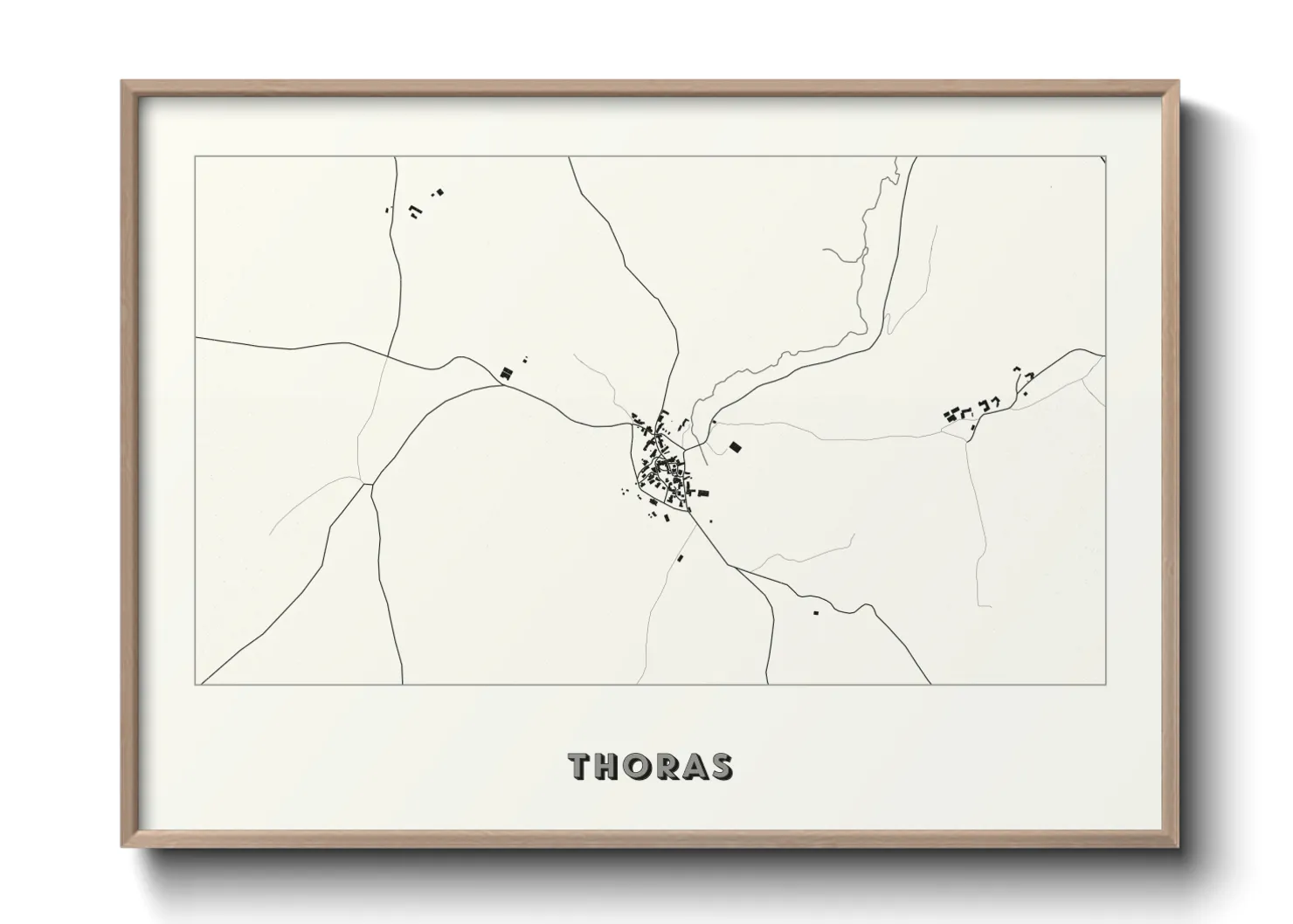 Une affiche de carte sur Thoras
