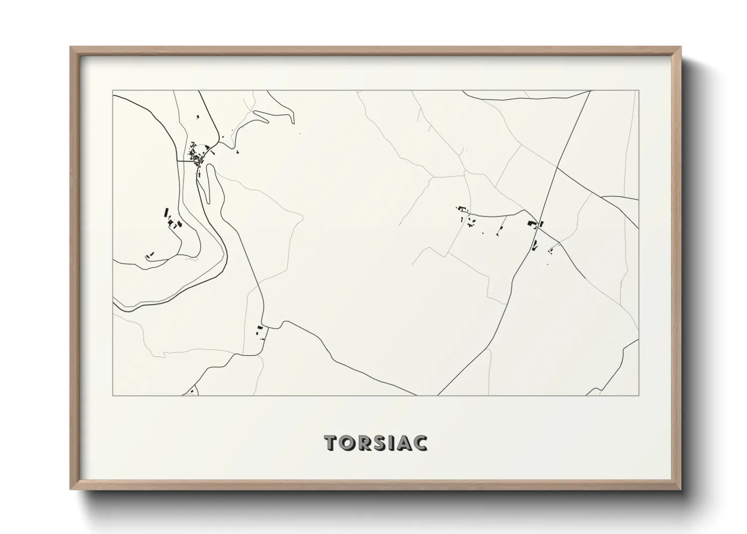 Une affiche de carte sur Torsiac