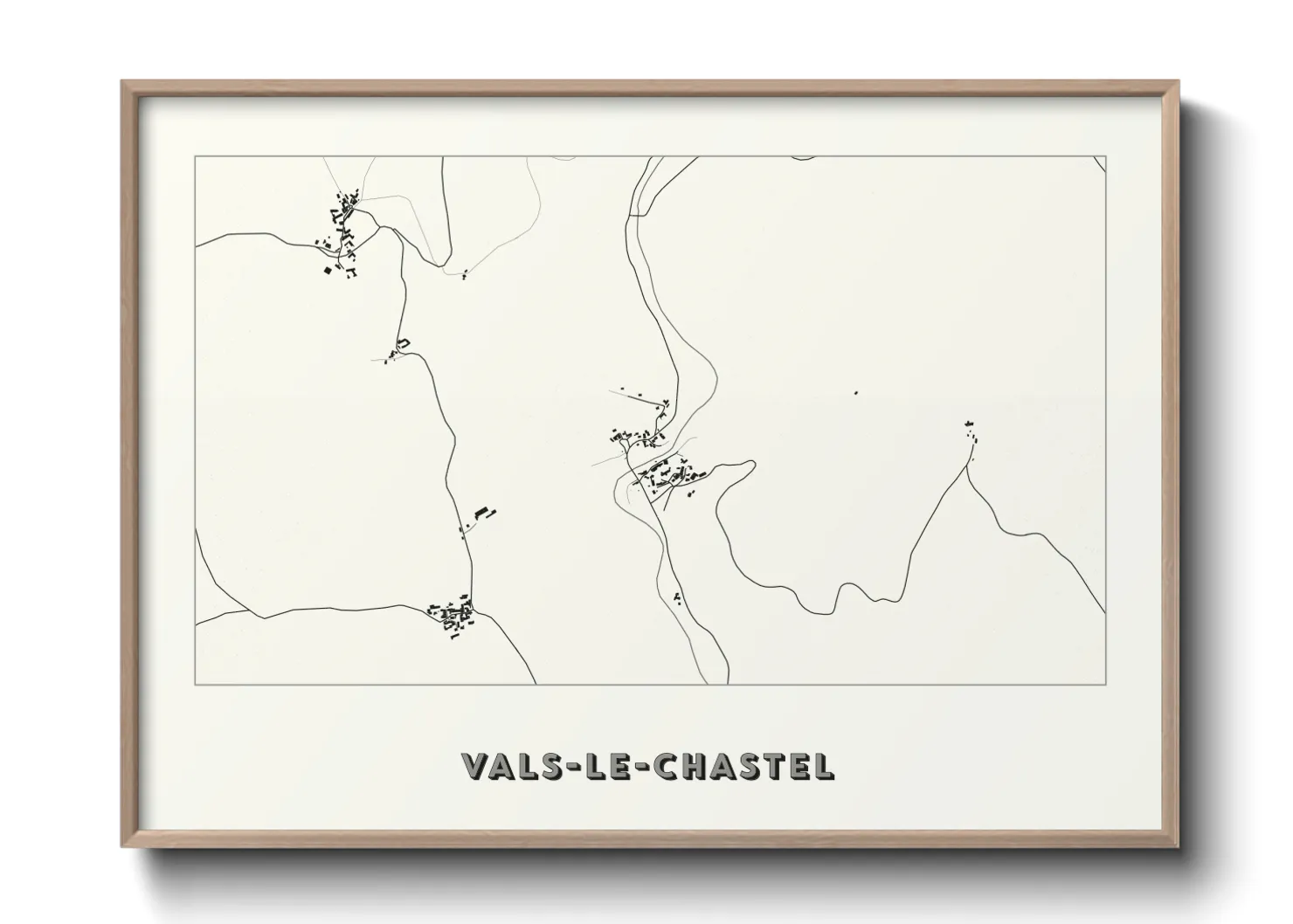 Une affiche de carte sur Vals-le-Chastel