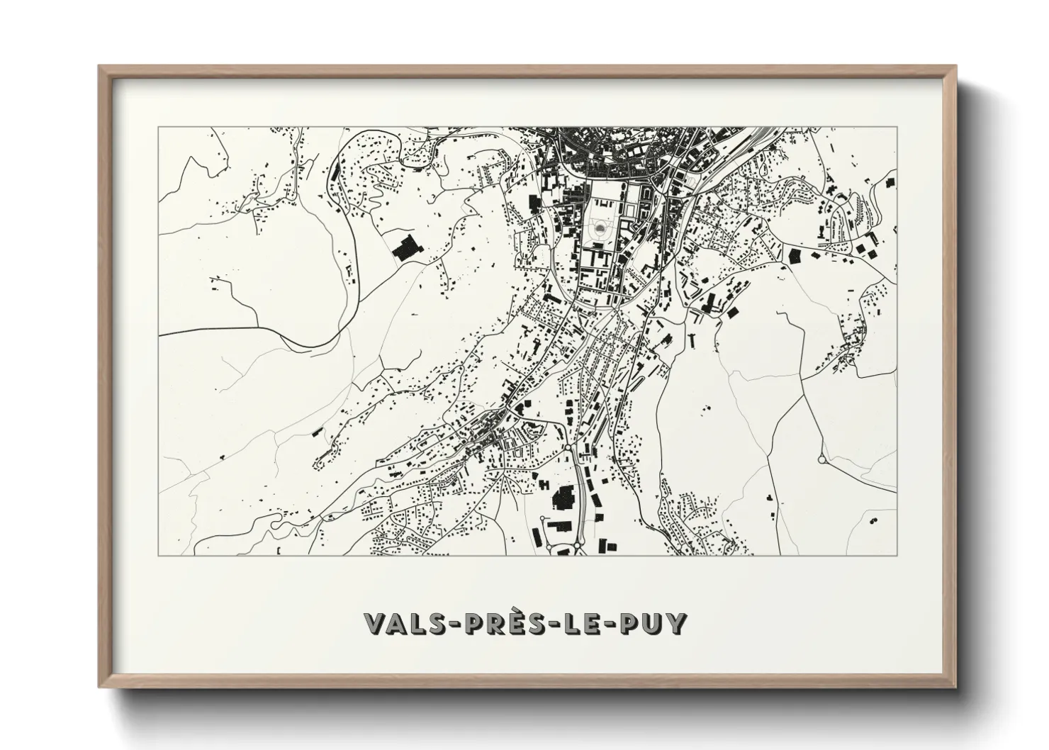 Une affiche de carte sur Vals-près-le-Puy