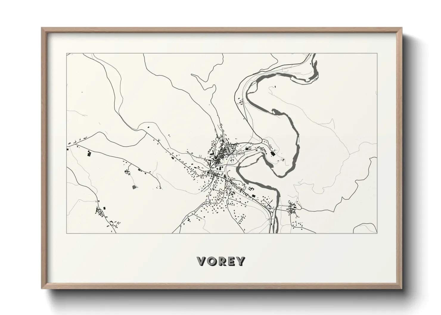 Une affiche de carte sur Vorey