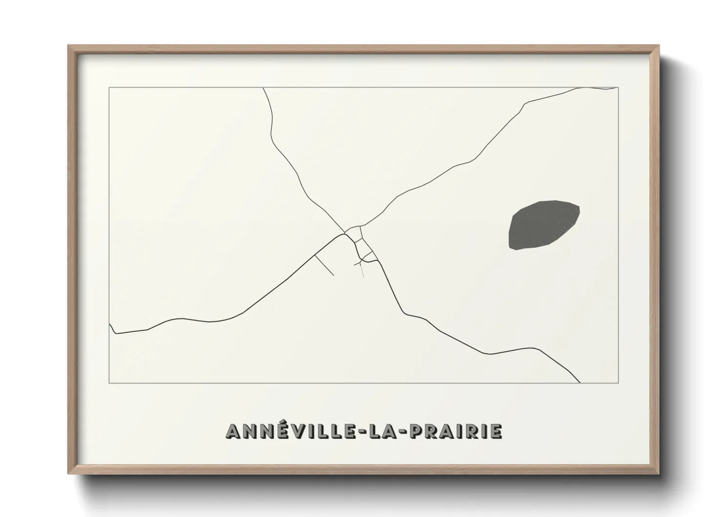 Une affiche de carte sur Annéville-la-Prairie