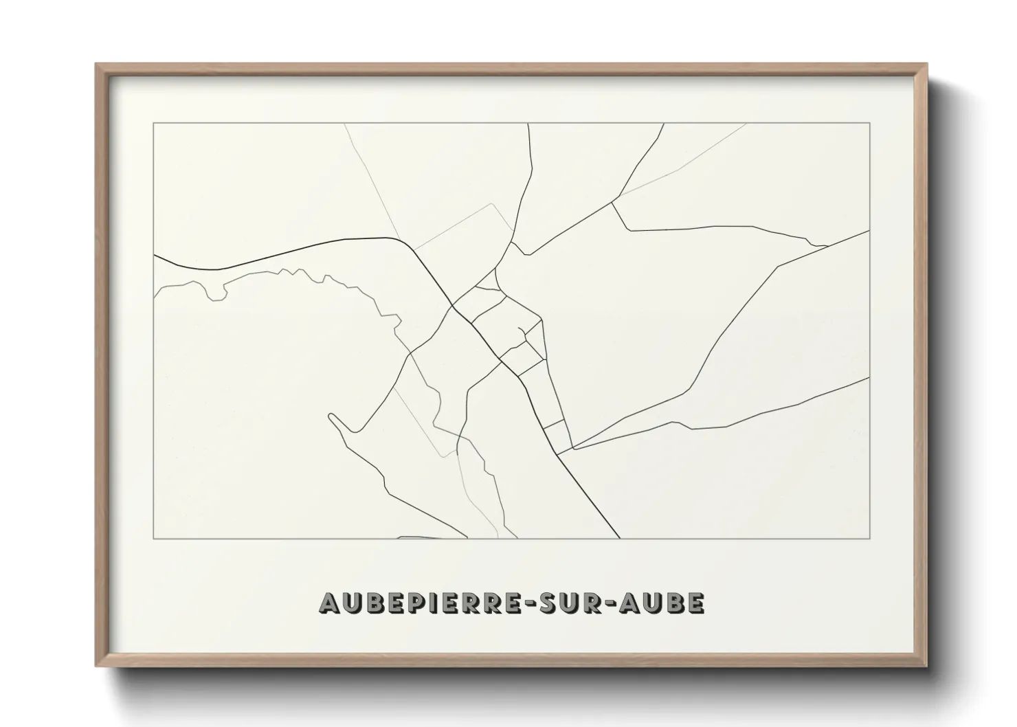 Une affiche de carte sur Aubepierre-sur-Aube