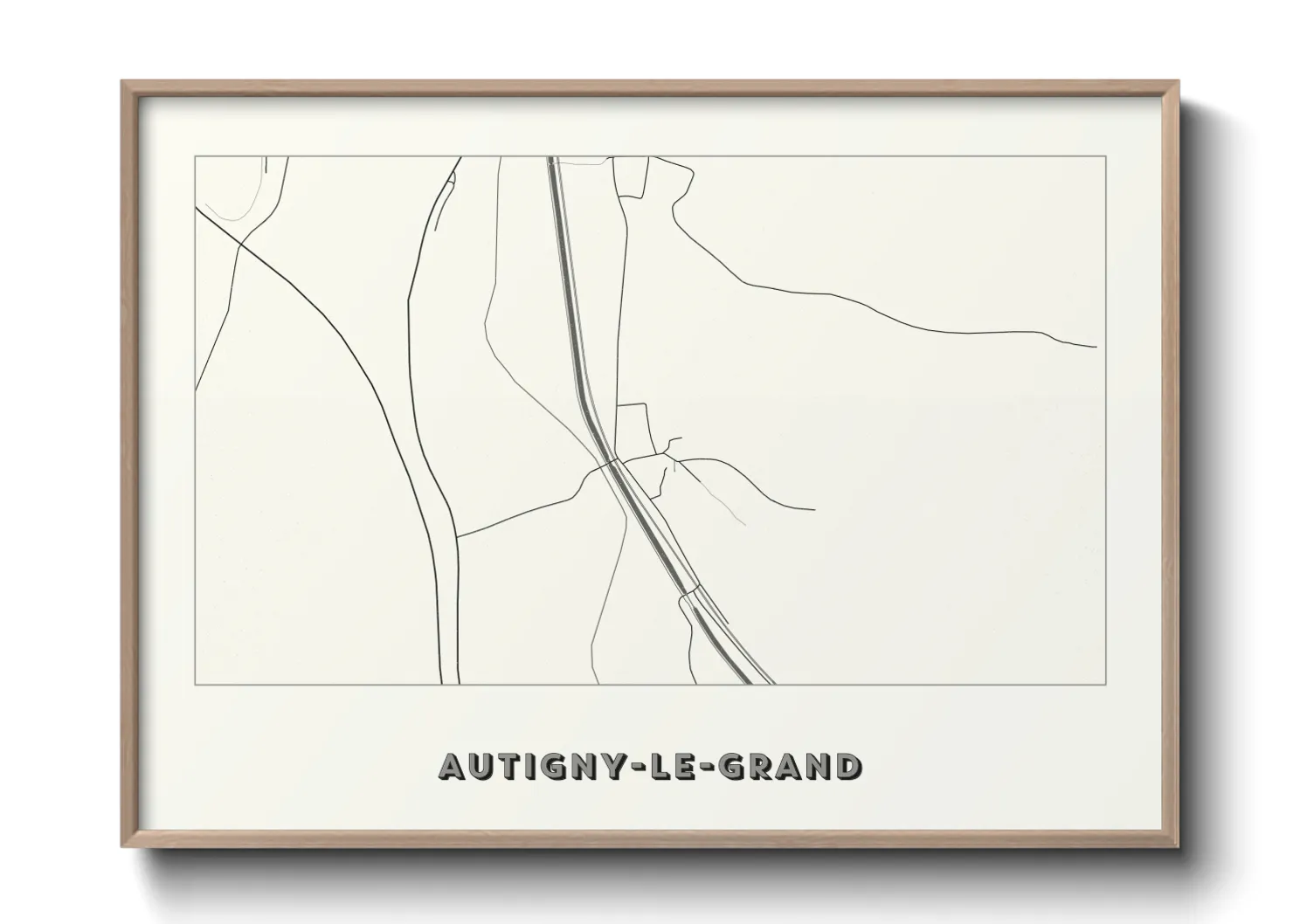 Une affiche de carte sur Autigny-le-Grand