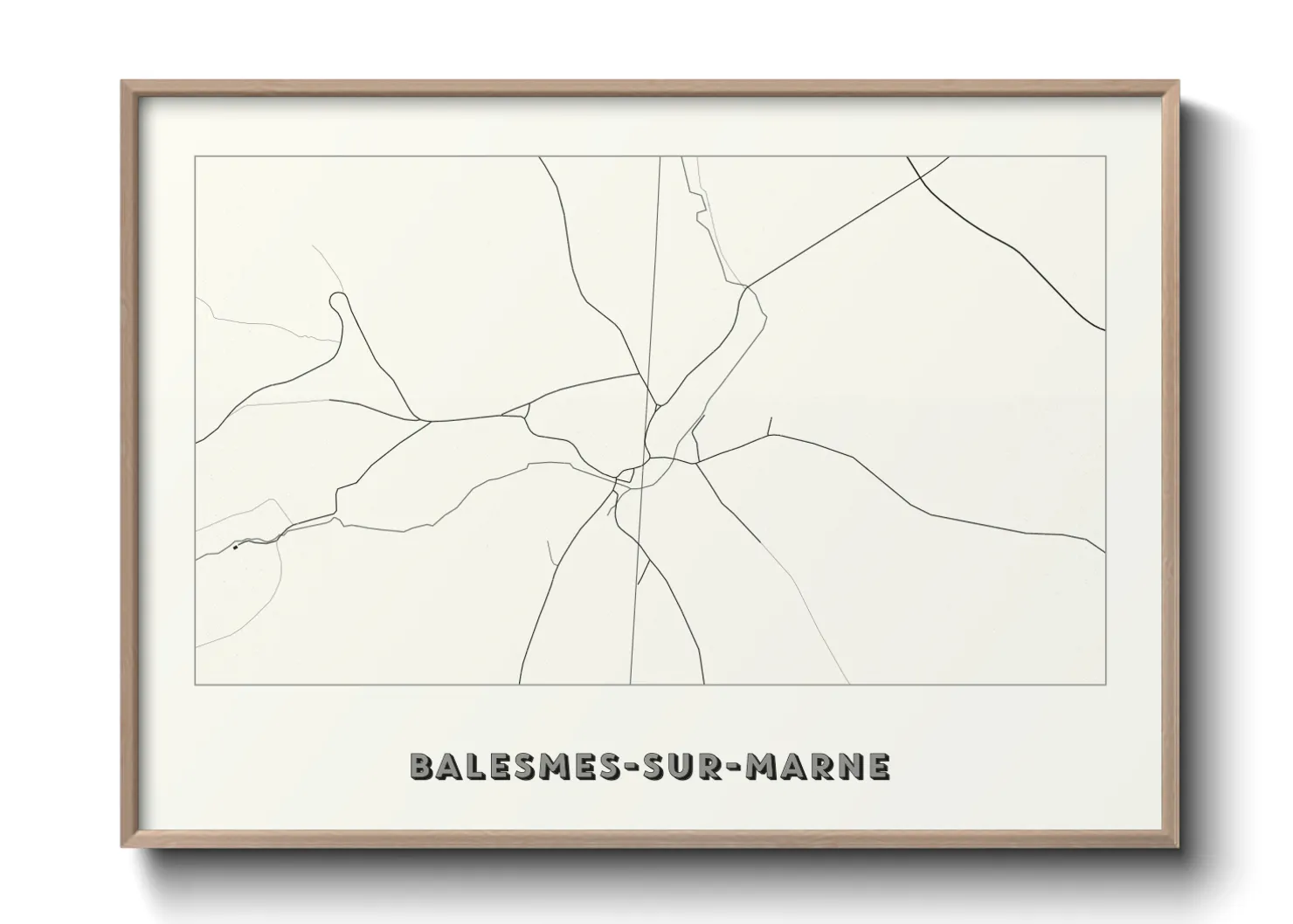 Une affiche de carte sur Balesmes-sur-Marne