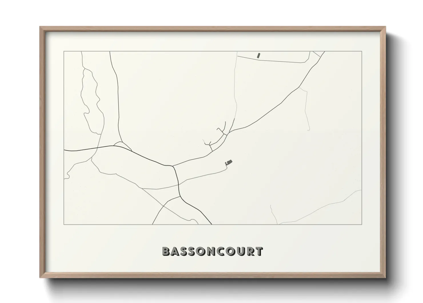 Une affiche de carte sur Bassoncourt