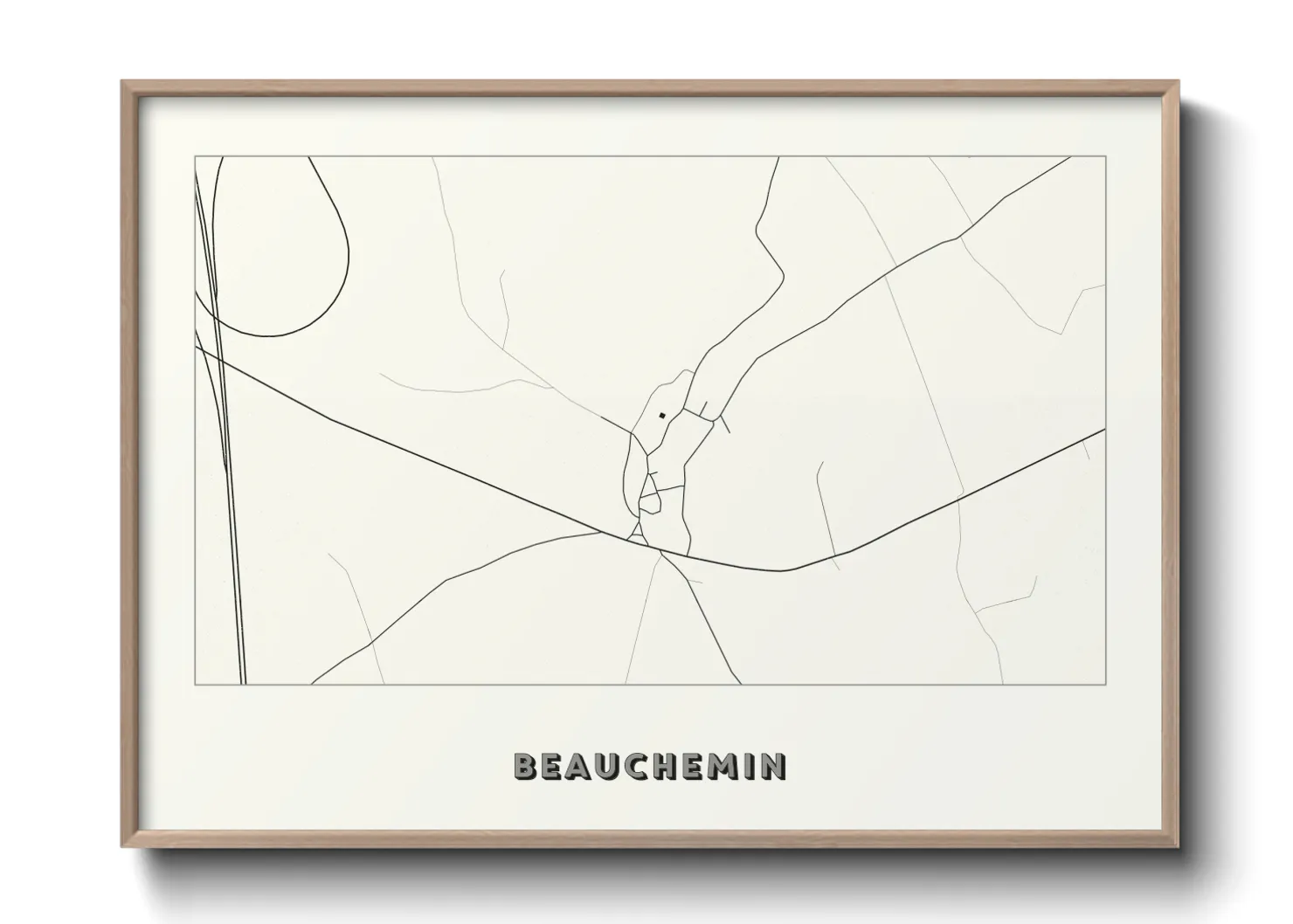 Une affiche de carte sur Beauchemin