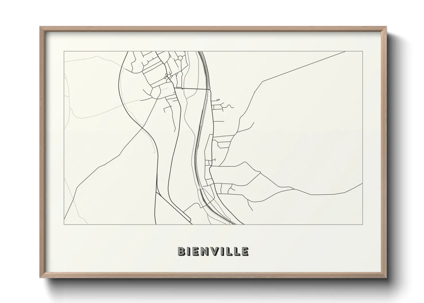 Une affiche de carte sur Bienville