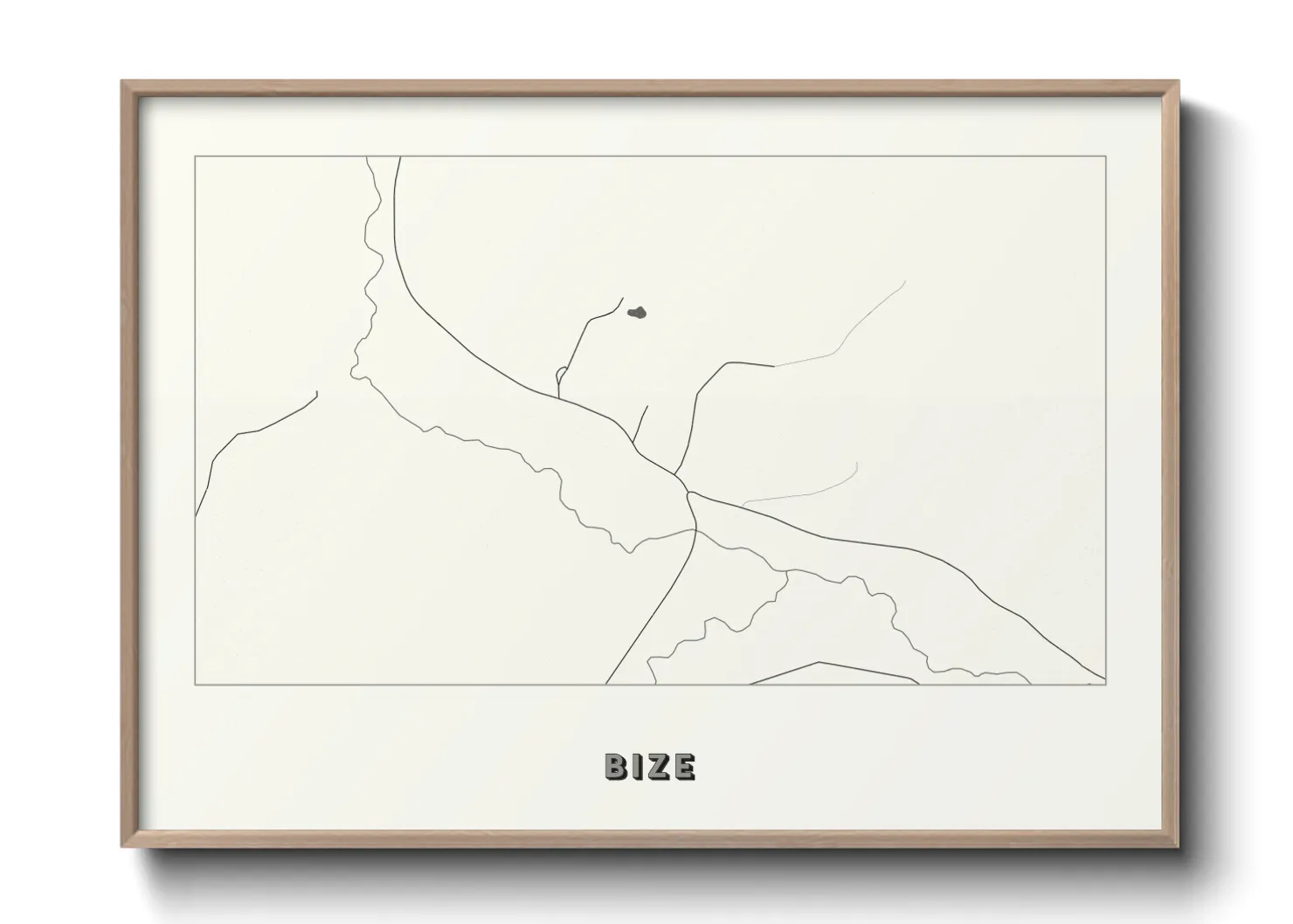 Une affiche de carte sur Bize
