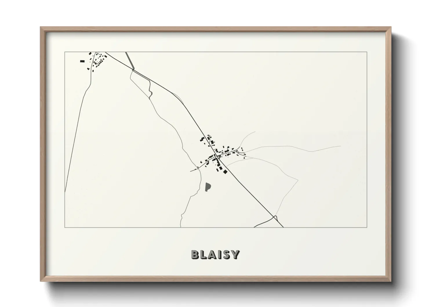 Une affiche de carte sur Blaisy
