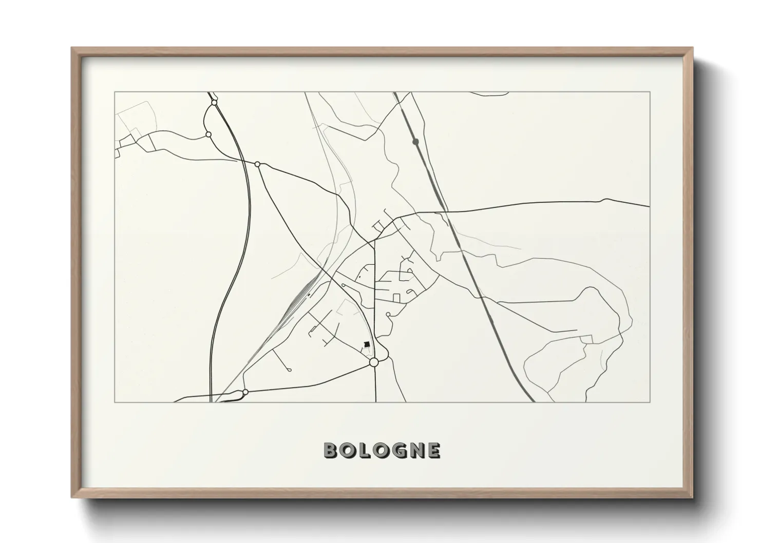 Une affiche de carte sur Bologne