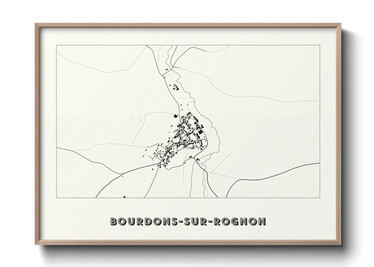 Une affiche de carte sur Bourdons-sur-Rognon