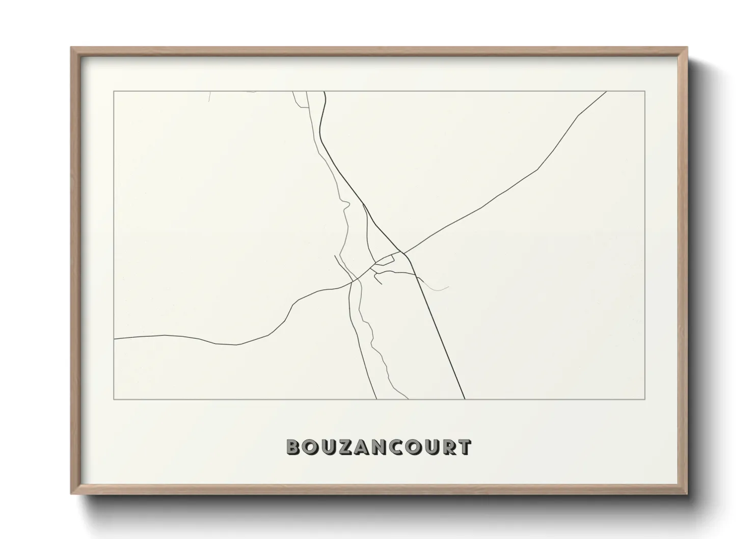 Une affiche de carte sur Bouzancourt