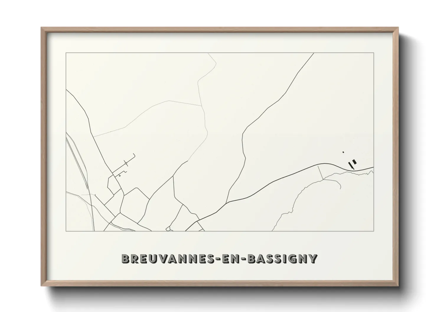 Une affiche de carte sur Breuvannes-en-Bassigny