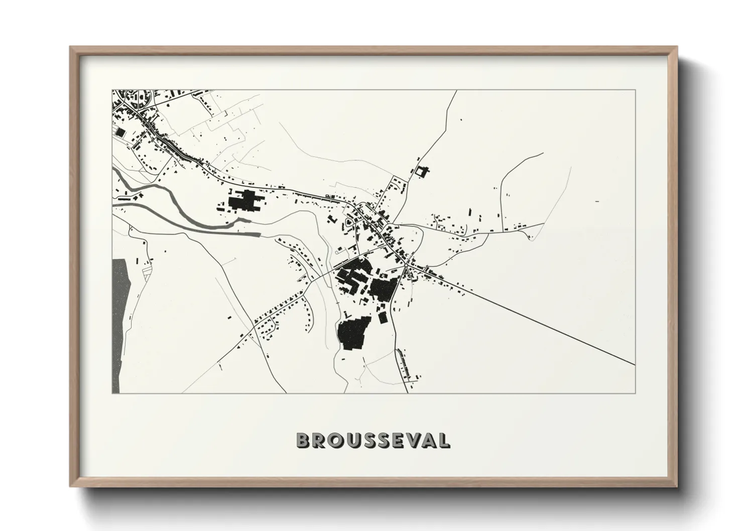 Une affiche de carte sur Brousseval