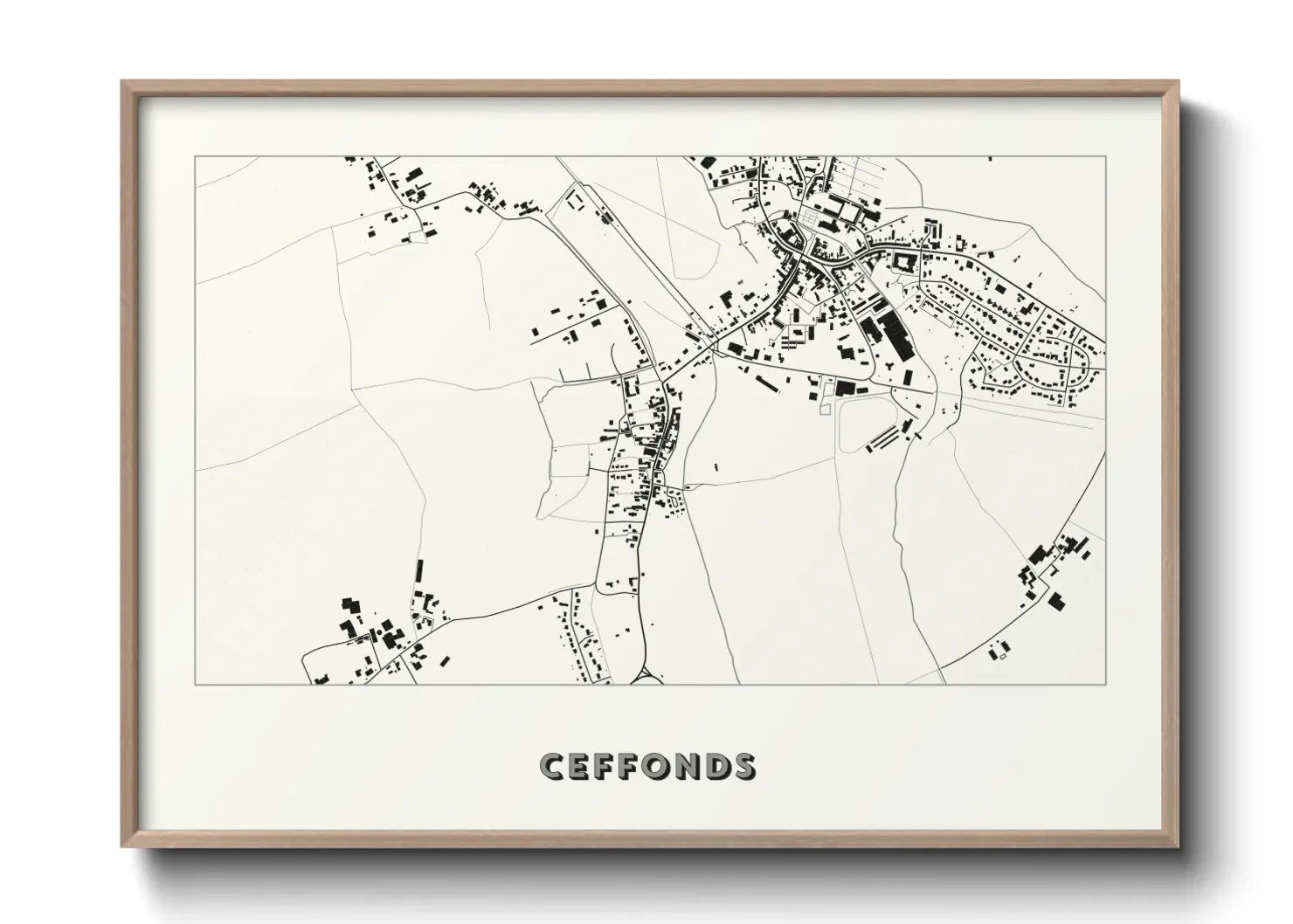 Une affiche de carte sur Ceffonds