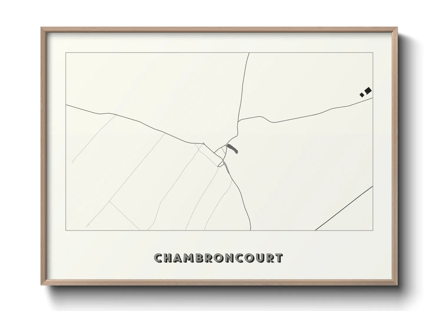 Une affiche de carte sur Chambroncourt