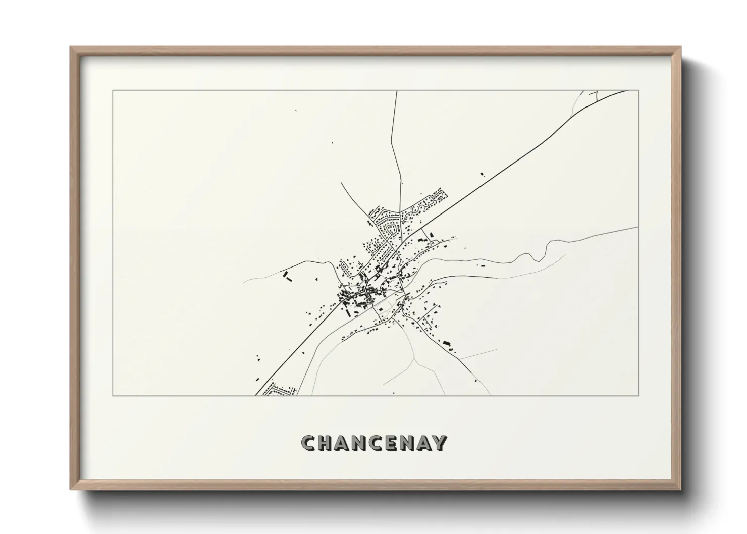 Une affiche de carte sur Chancenay