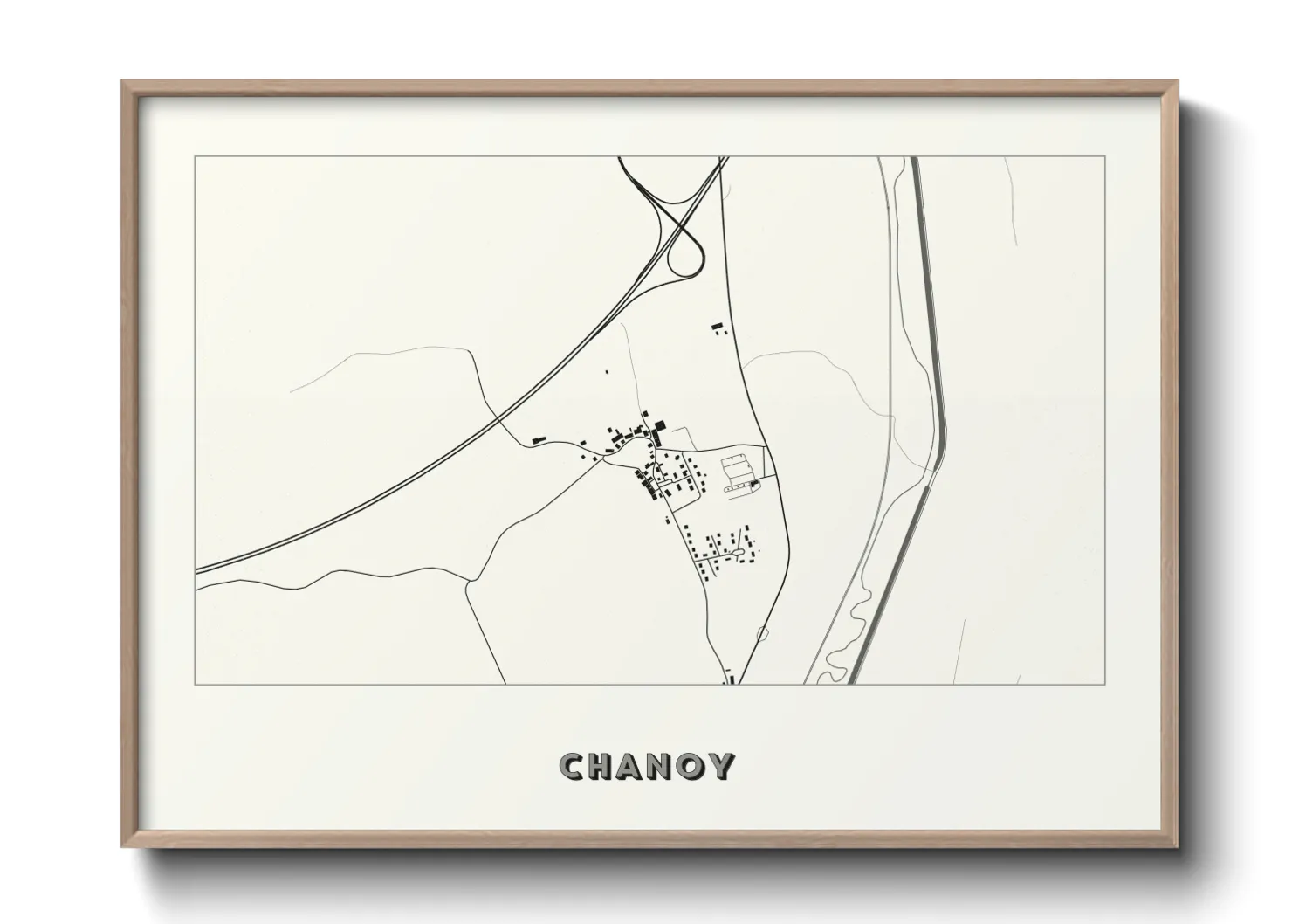Une affiche de carte sur Chanoy