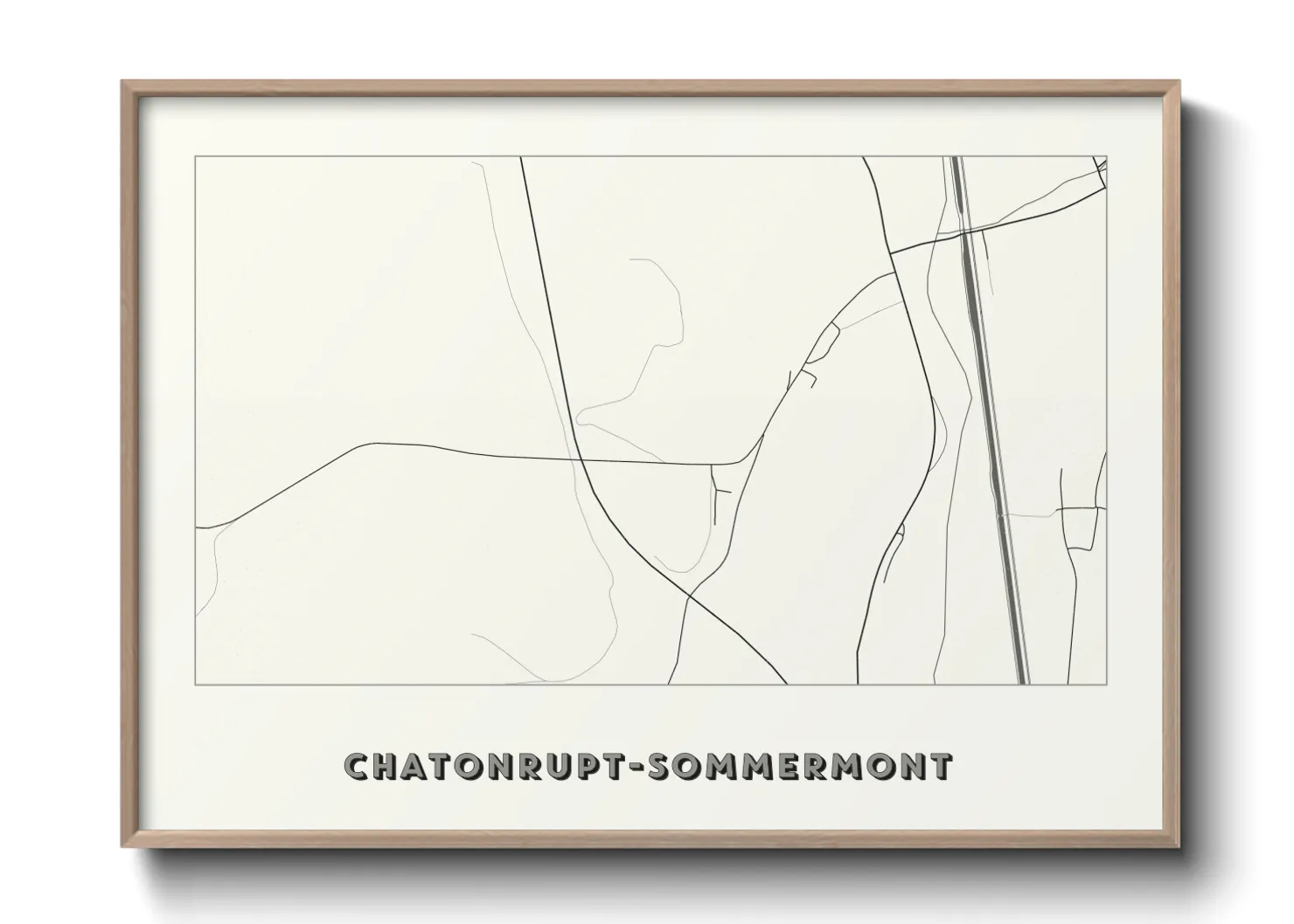 Une affiche de carte sur Chatonrupt-Sommermont
