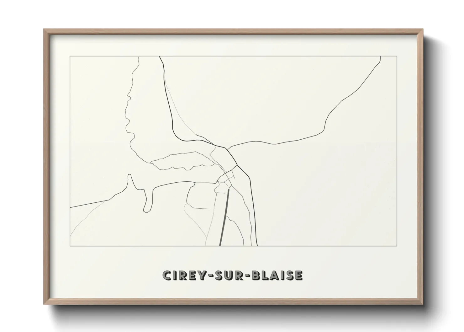 Une affiche de carte sur Cirey-sur-Blaise