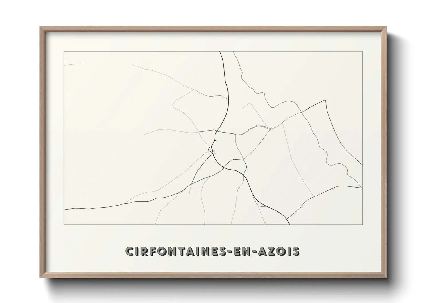 Une affiche de carte sur Cirfontaines-en-Azois