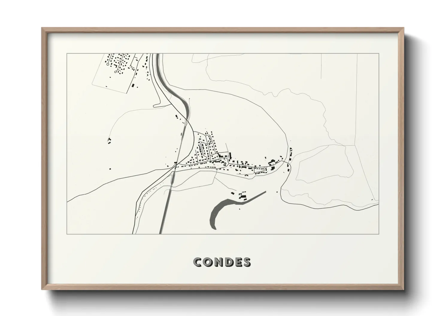 Une affiche de carte sur Condes