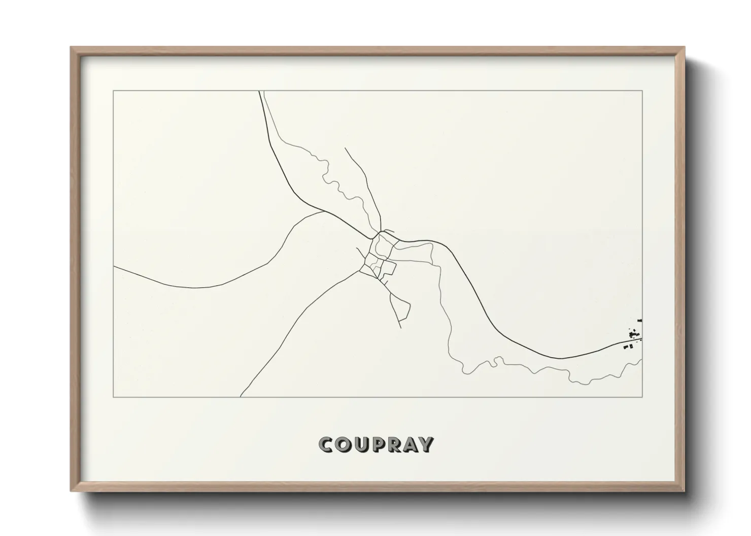 Une affiche de carte sur Coupray