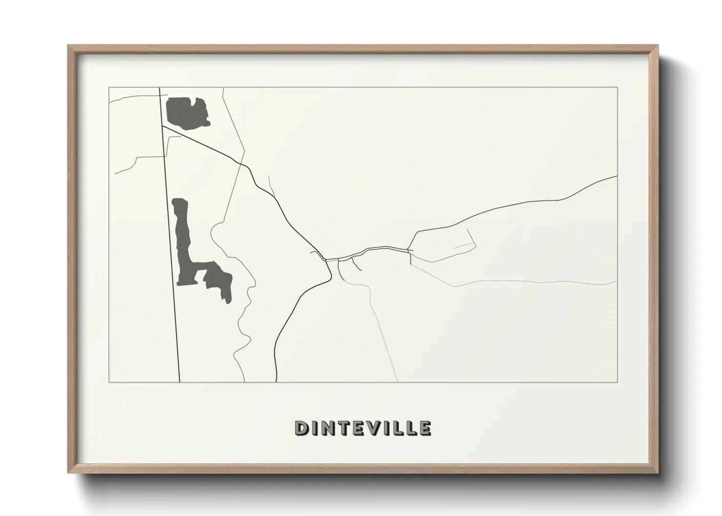 Une affiche de carte sur Dinteville