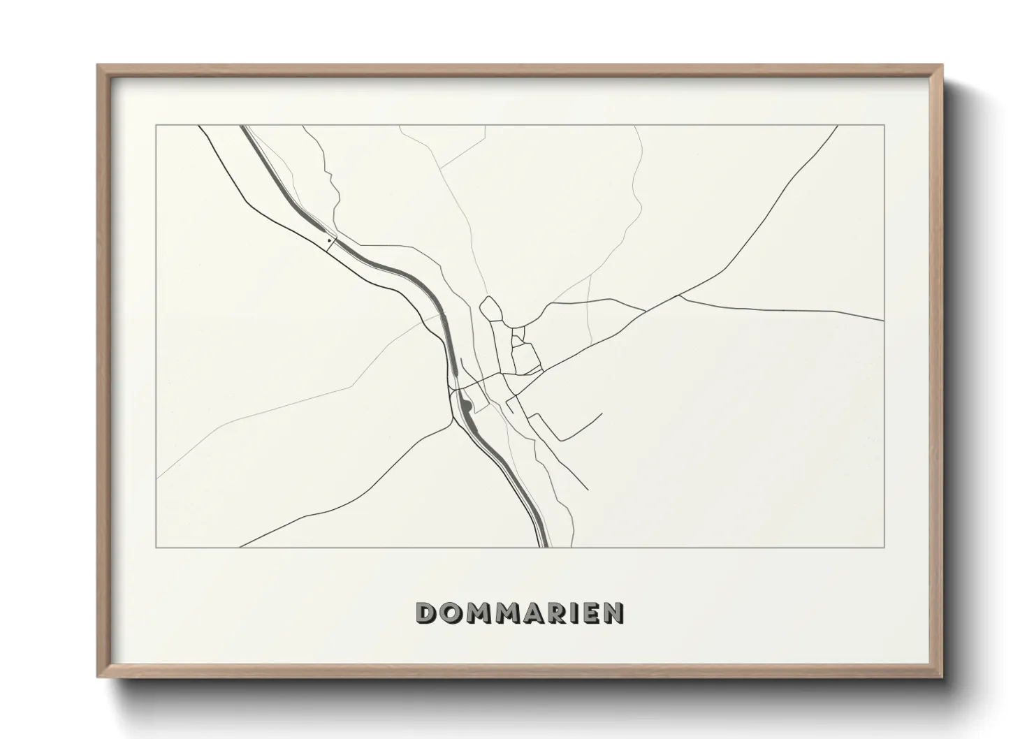 Une affiche de carte sur Dommarien