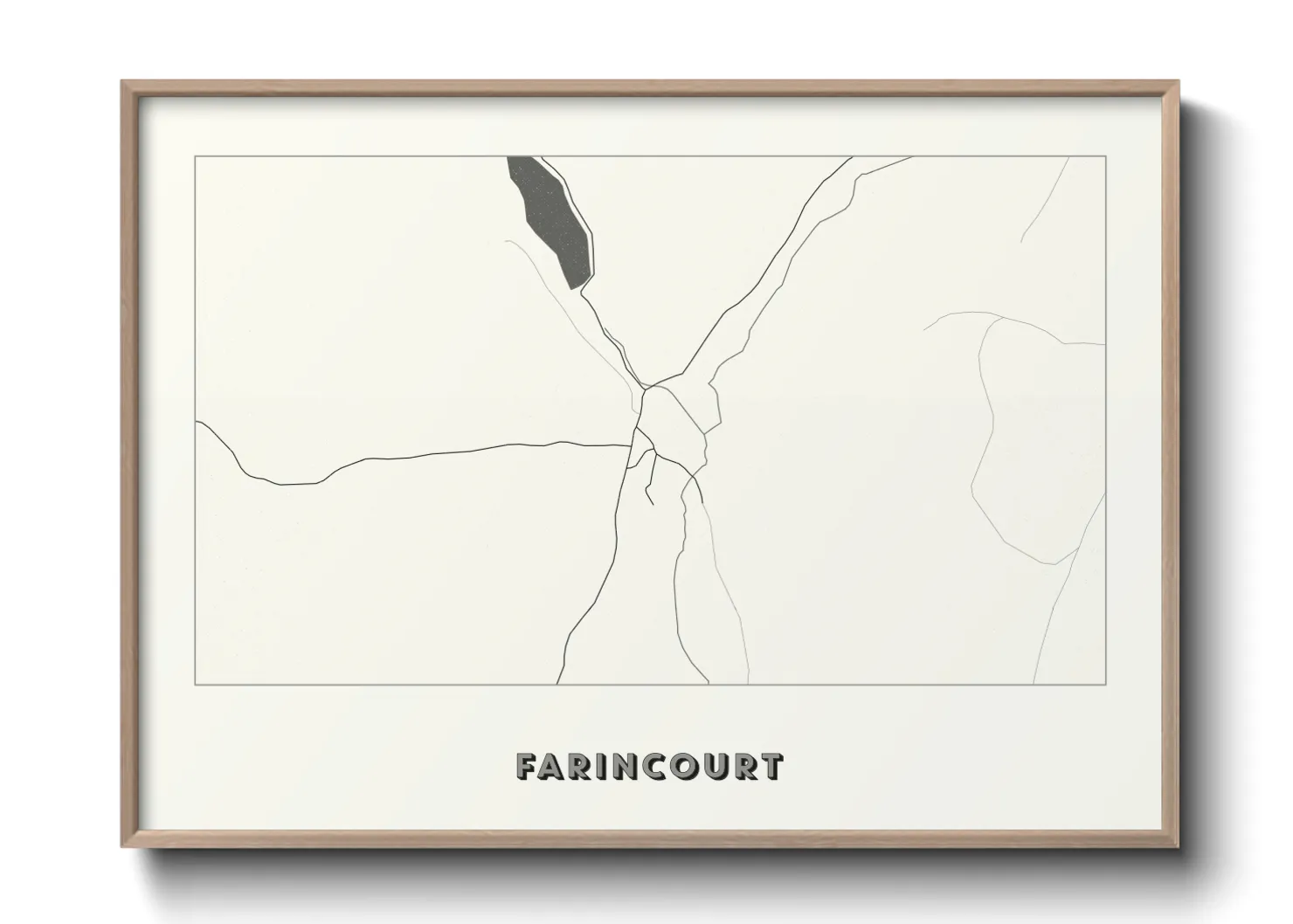 Une affiche de carte sur Farincourt
