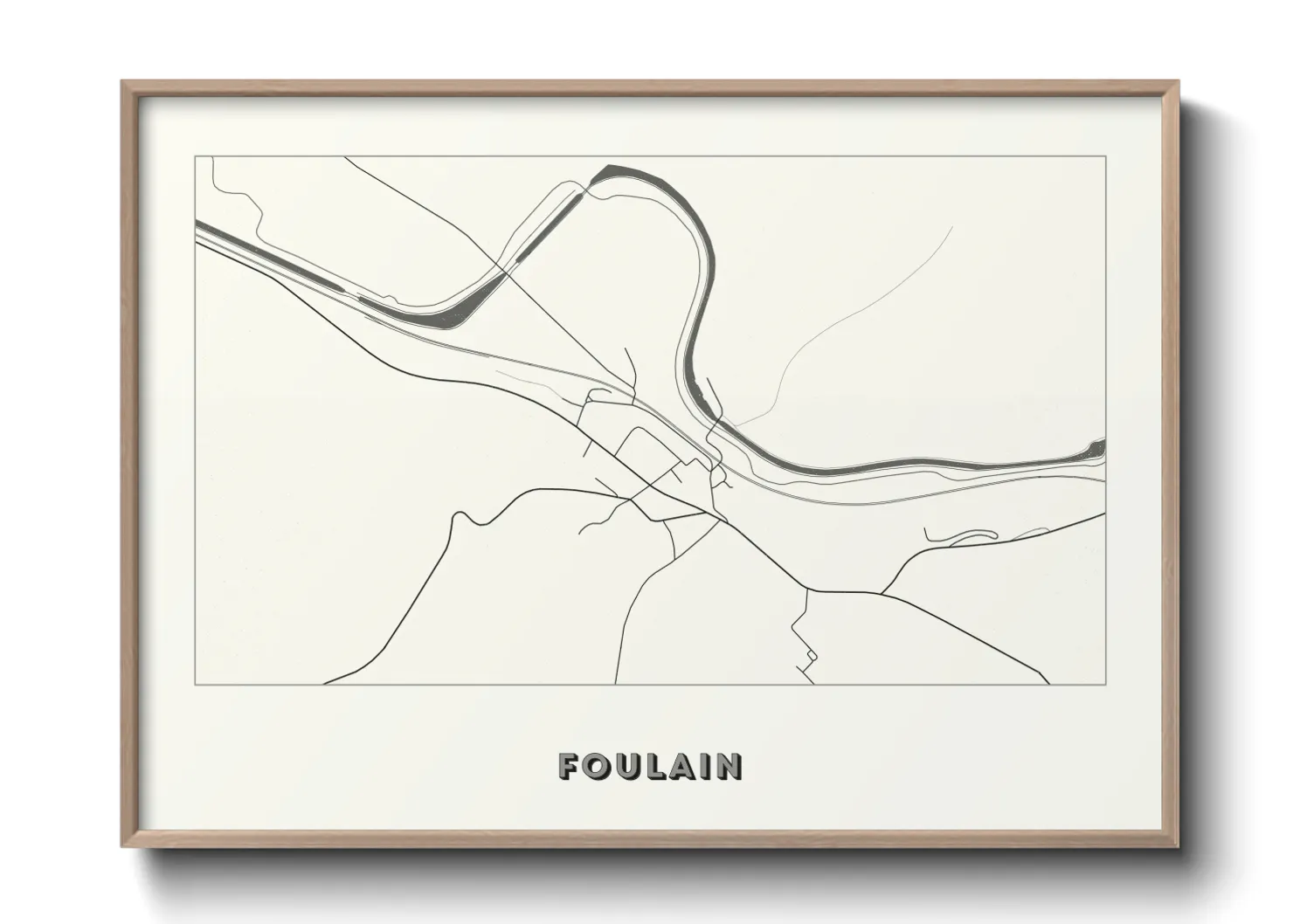 Une affiche de carte sur Foulain