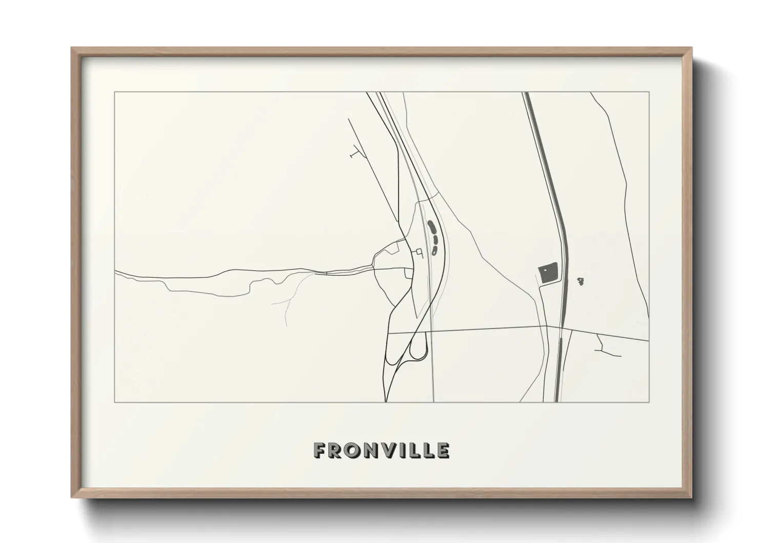Une affiche de carte sur Fronville