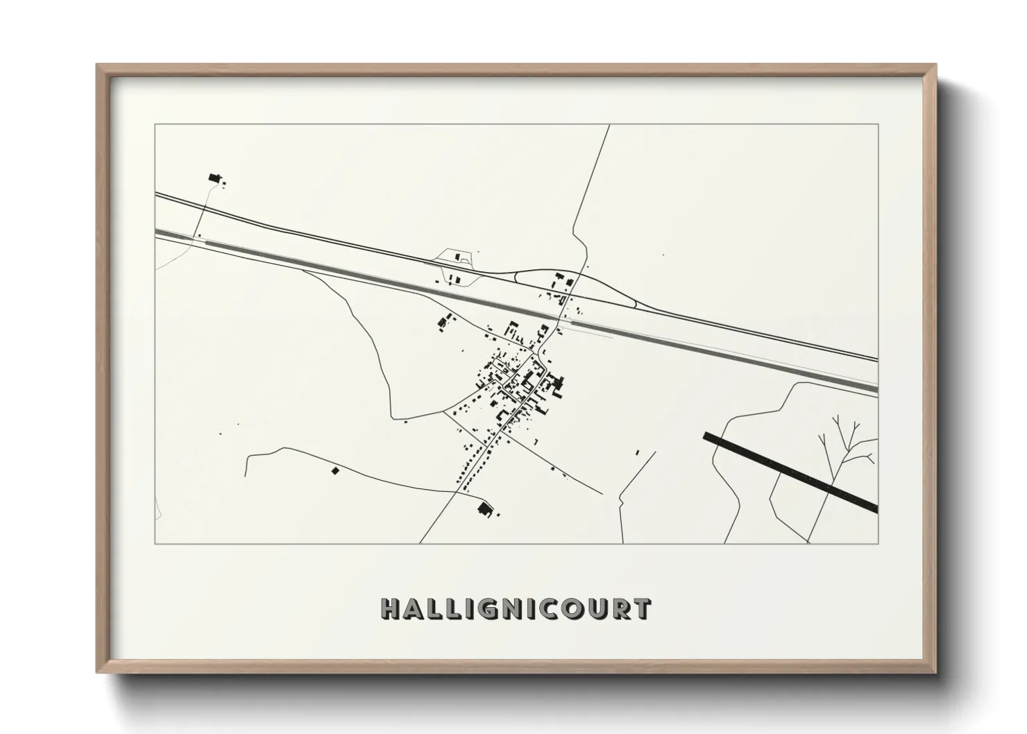 Une affiche de carte sur Hallignicourt