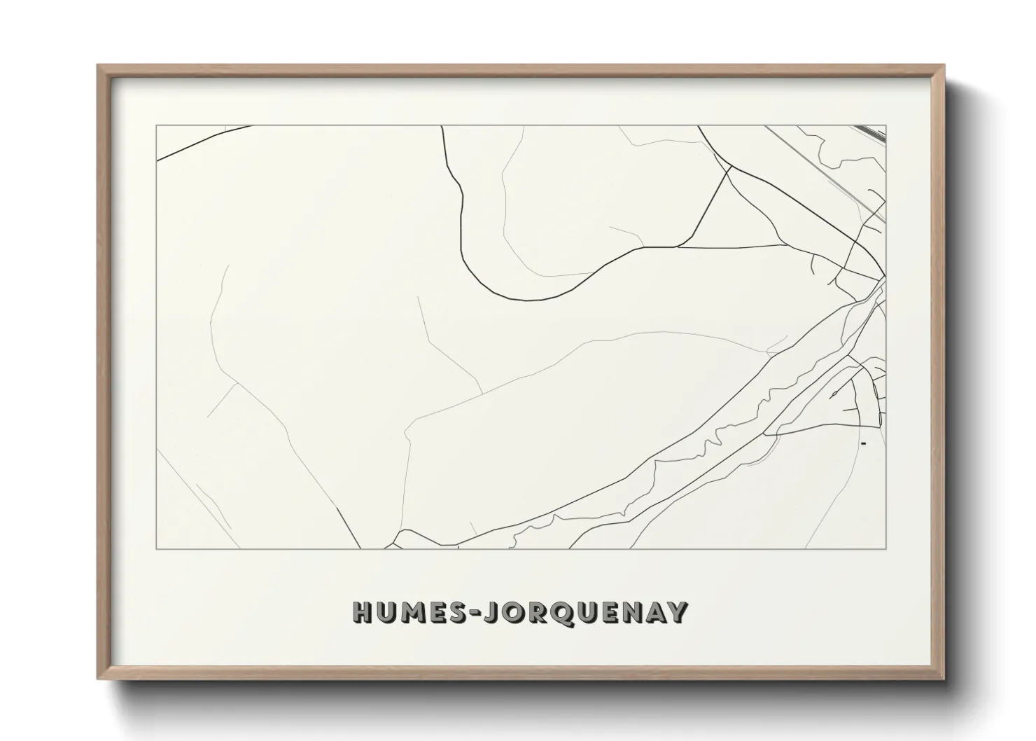 Une affiche de carte sur Humes-Jorquenay