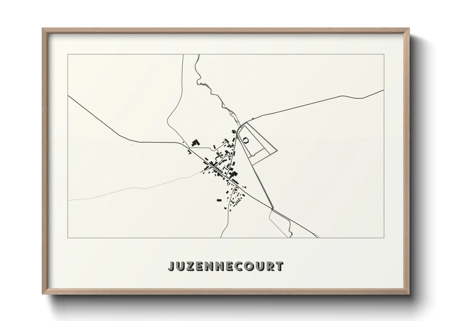 Une affiche de carte sur Juzennecourt