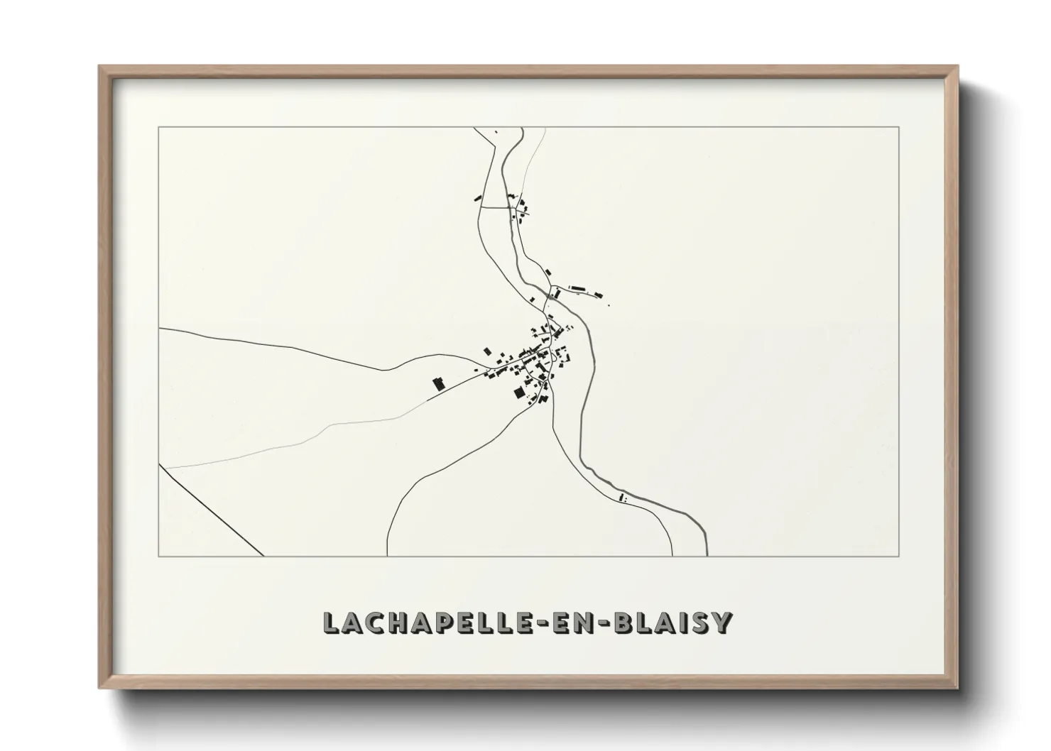 Une affiche de carte sur Lachapelle-en-Blaisy