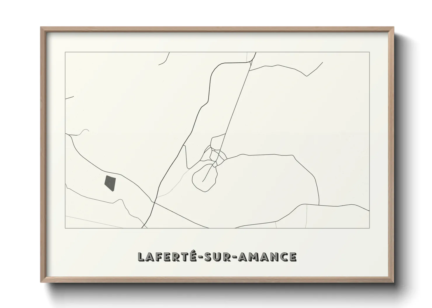 Une affiche de carte sur Laferté-sur-Amance