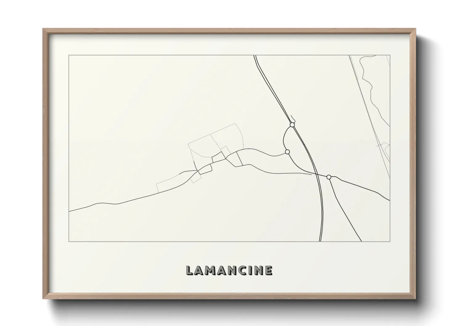 Une affiche de carte sur Lamancine