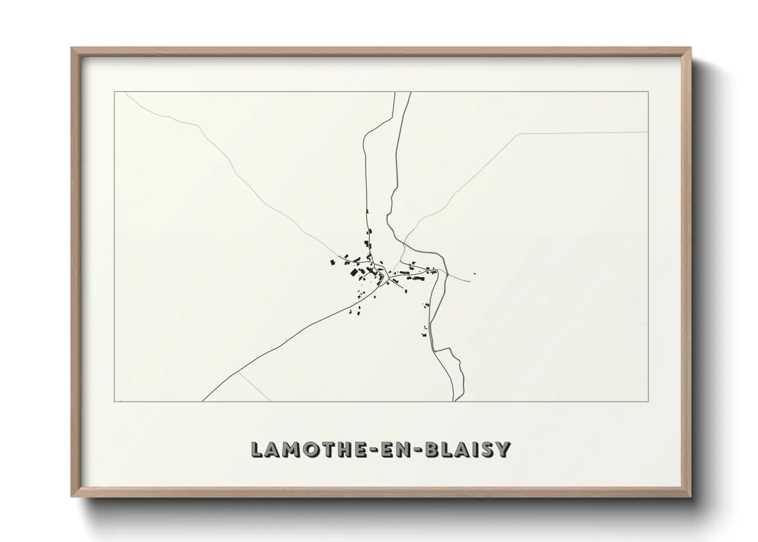 Une affiche de carte sur Lamothe-en-Blaisy