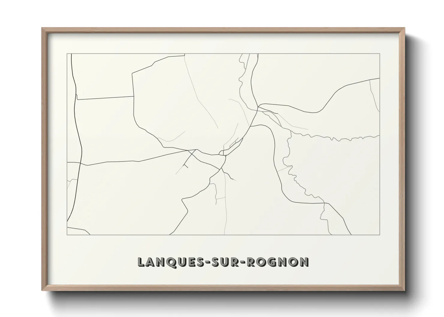 Une affiche de carte sur Lanques-sur-Rognon