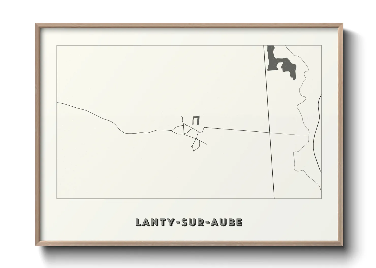 Une affiche de carte sur Lanty-sur-Aube