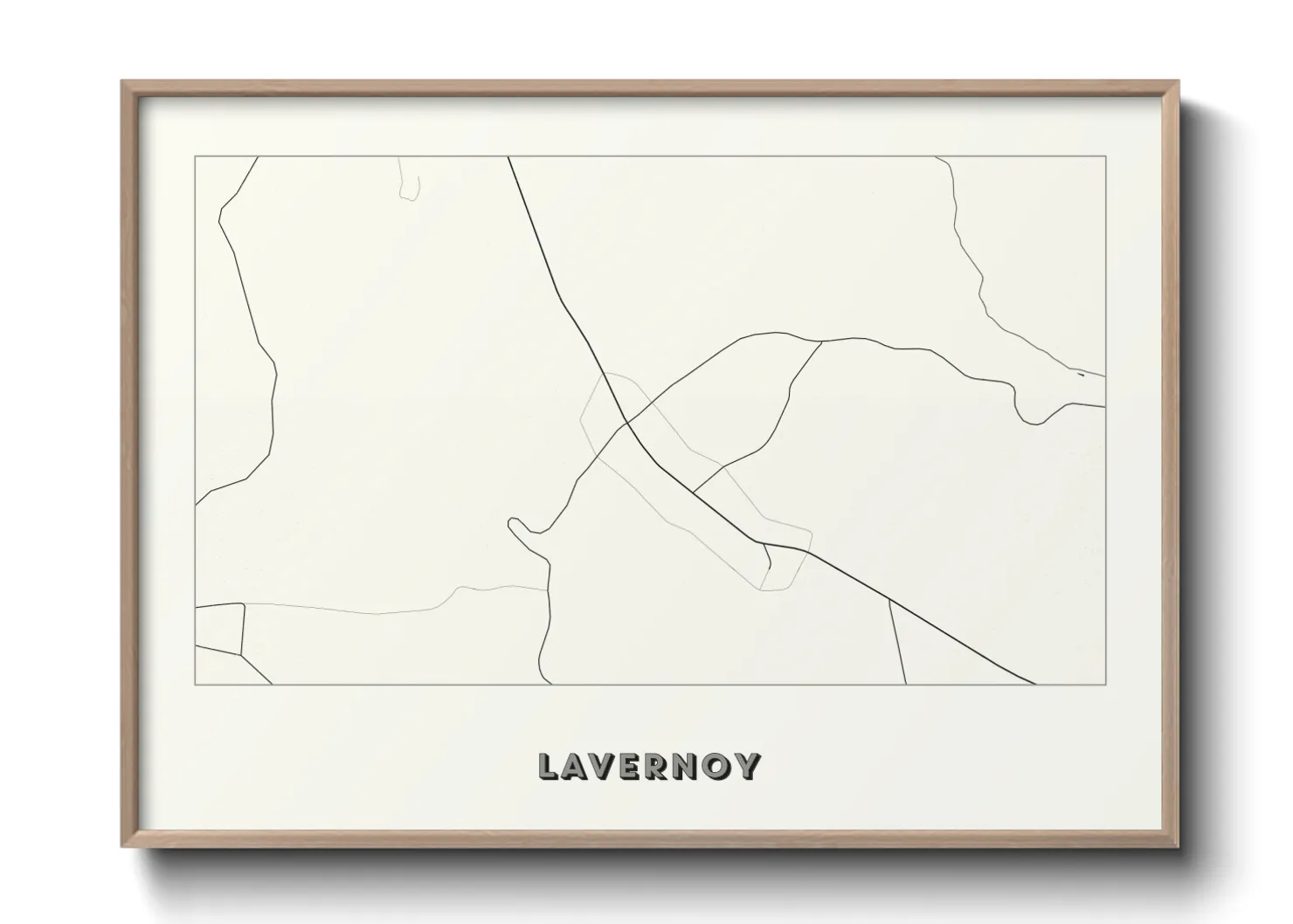 Une affiche de carte sur Lavernoy